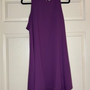 LOFT Purple Halter A-line Mini Dress